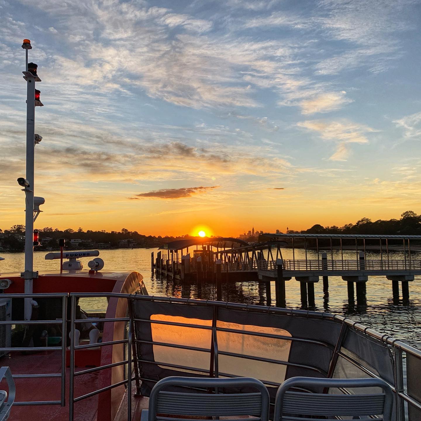 Sunrise commute in Sydney